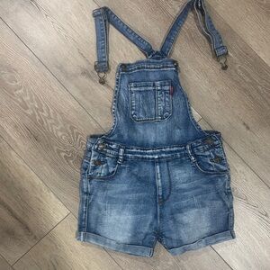 Stylish Denim Overall Shorts